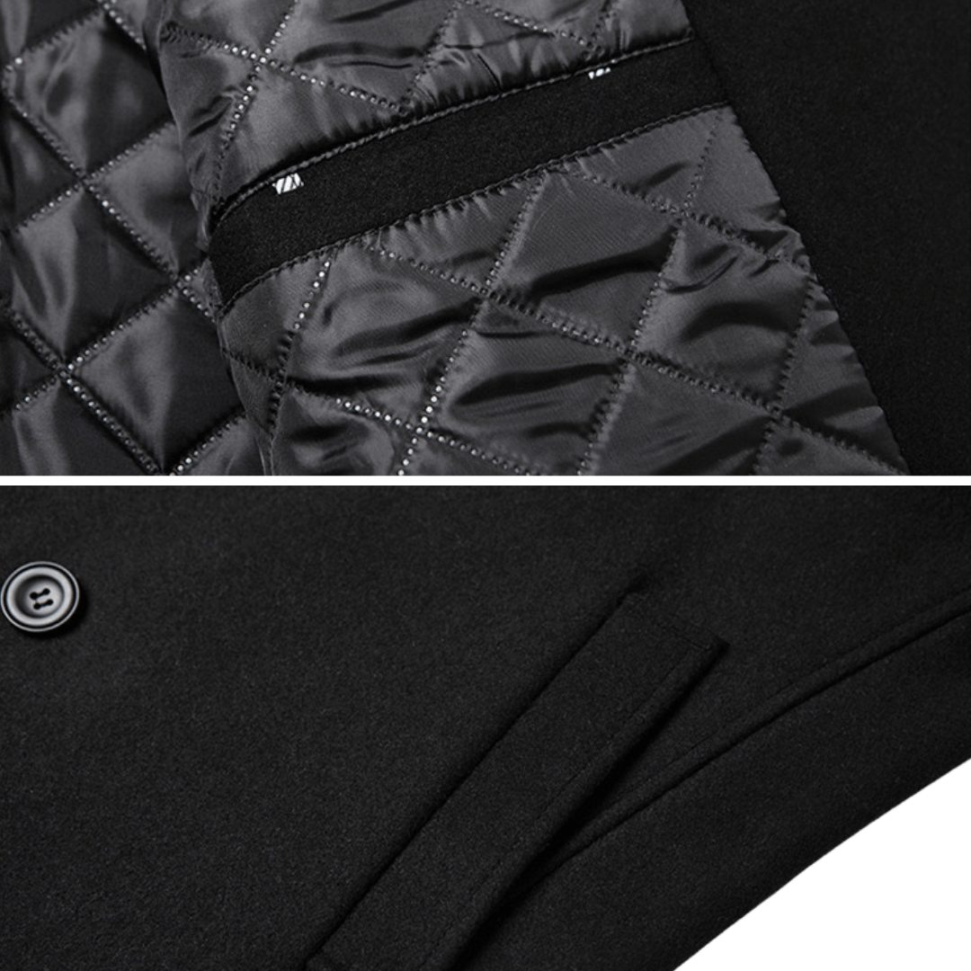 NC. | Abrigo cruzado de lana premium