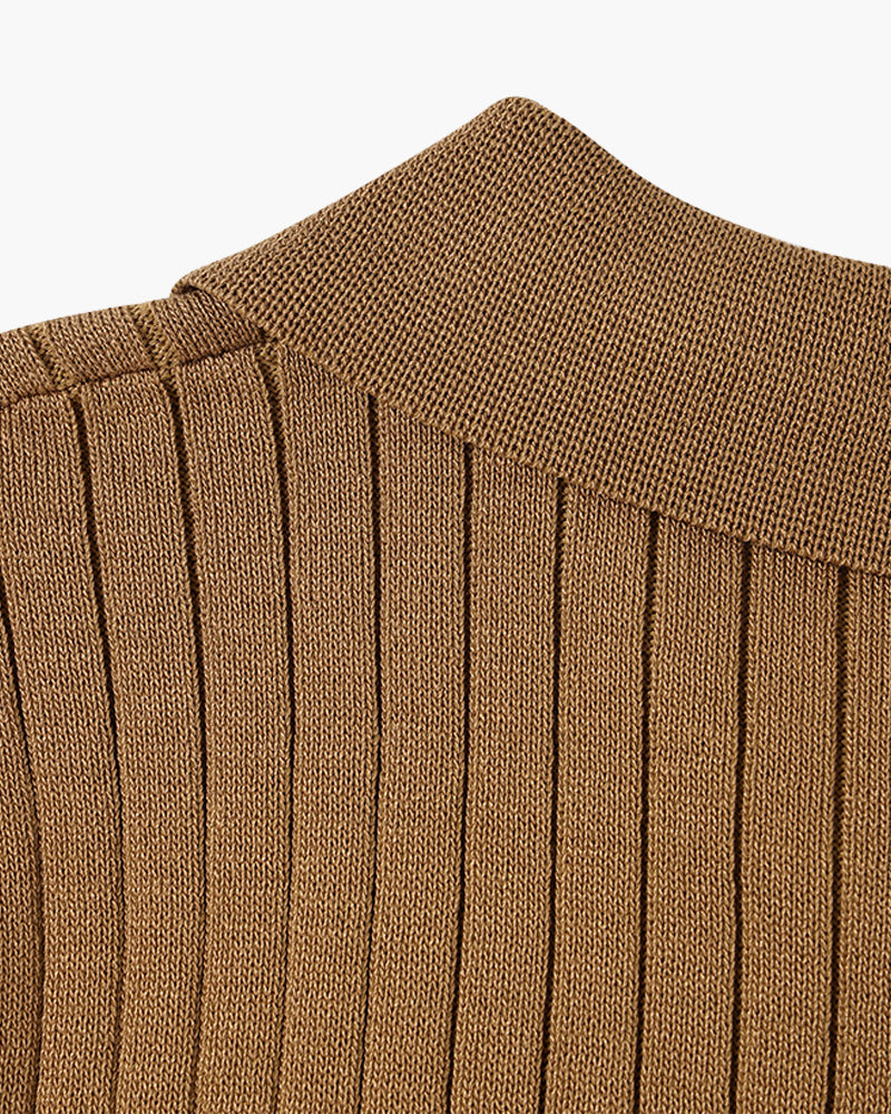 NC. | Polo de algodón acanalado